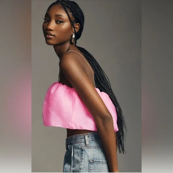 NWT Maeve Diamond-Strap Crop Top - Picture 3 of 3